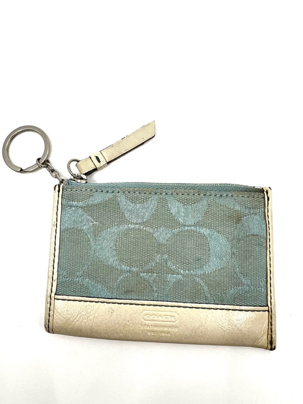 Project Coach Y2K Signature C canvas skinny card case coin purse in blue